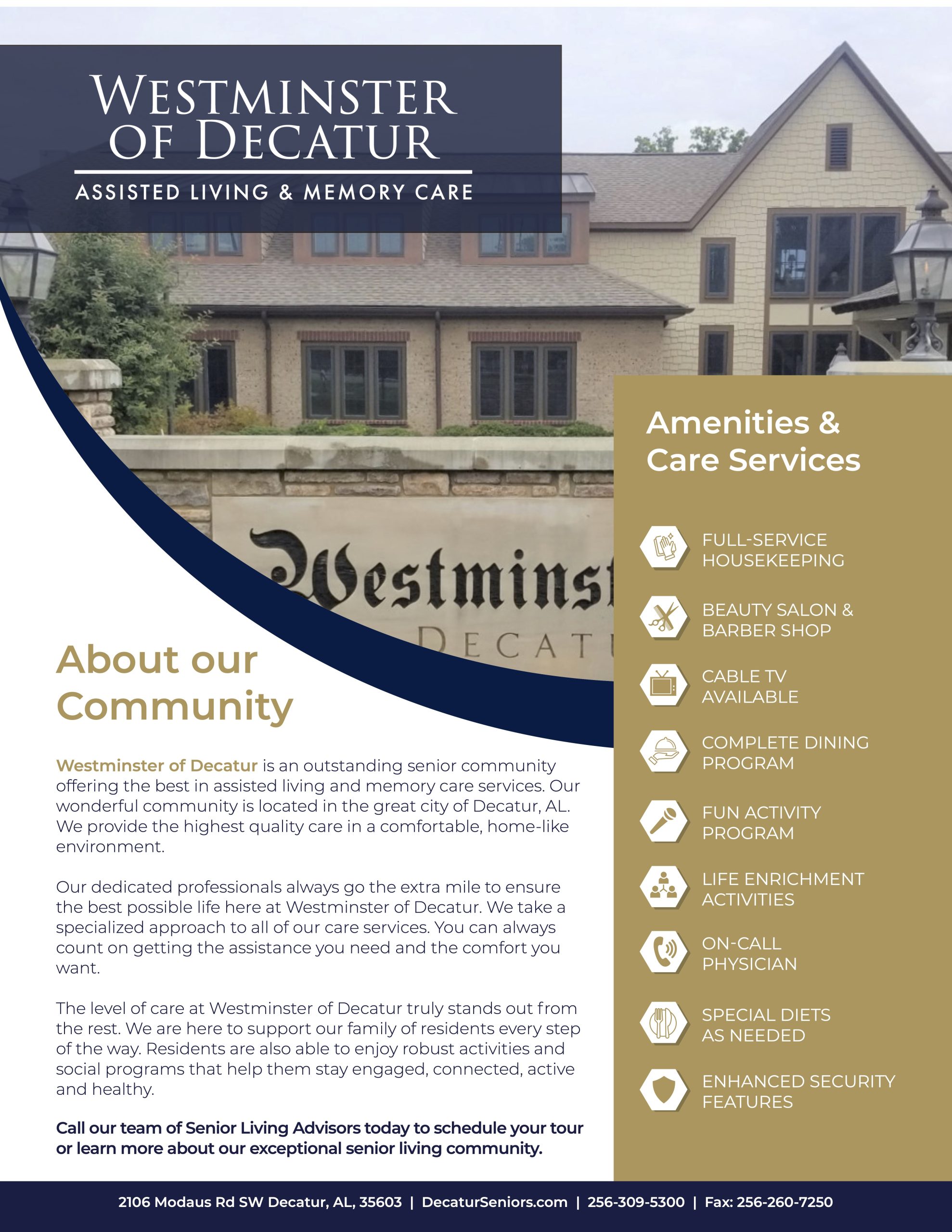 Westminster Decatur- About our Services